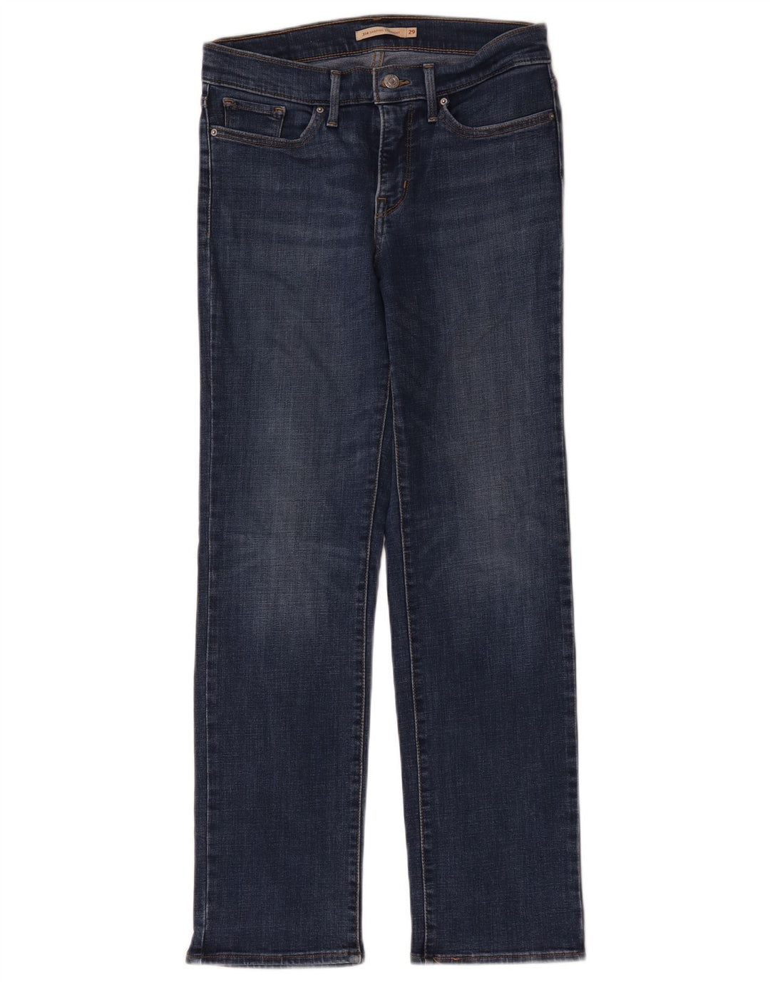 Levi's Damen 314 Shaping Straight Jeans W29 L30 Blaue Baumwolle