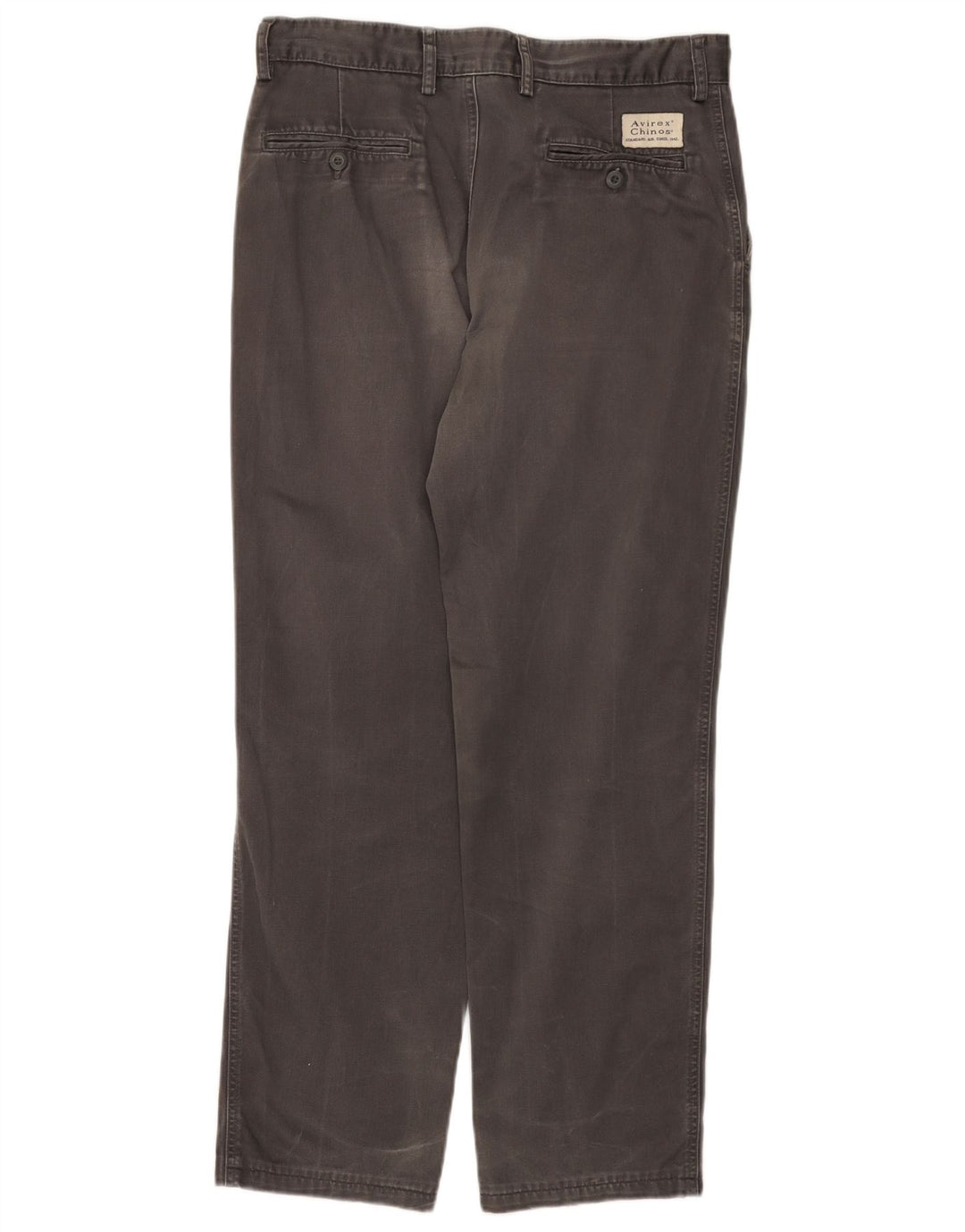 AVIREX Gerade Chino-Hose für Herren, W32, L29, graue Baumwolle