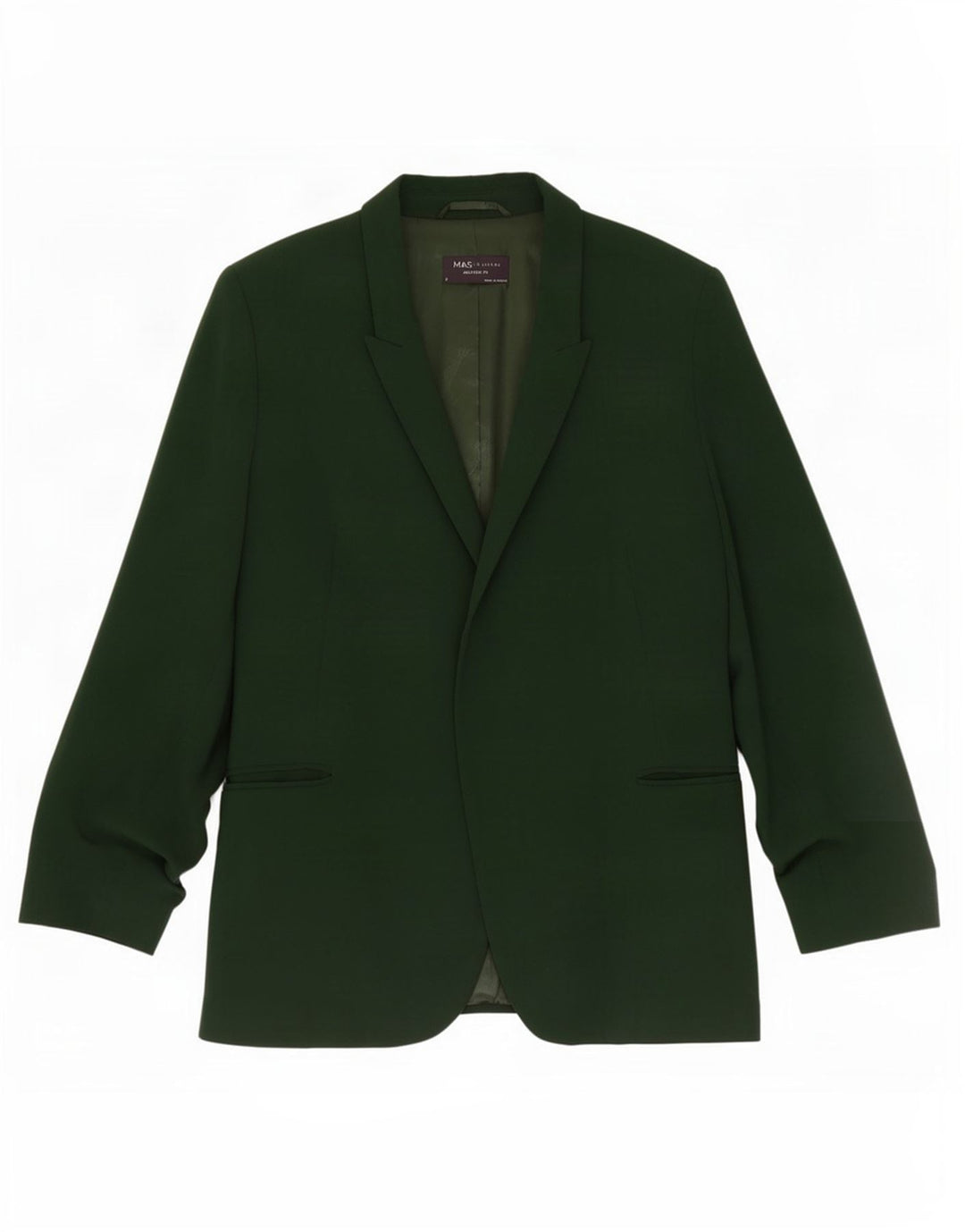 Marks & Spencer Offene Blazerjacke für Damen mit 3/4-Ärmeln, UK 12, Mittelgrün