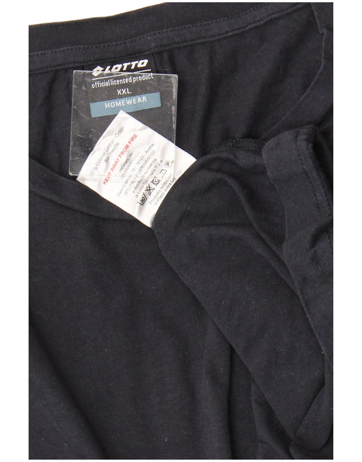 LOTTO Mens Top Long Sleeve 2XL Black Cotton
