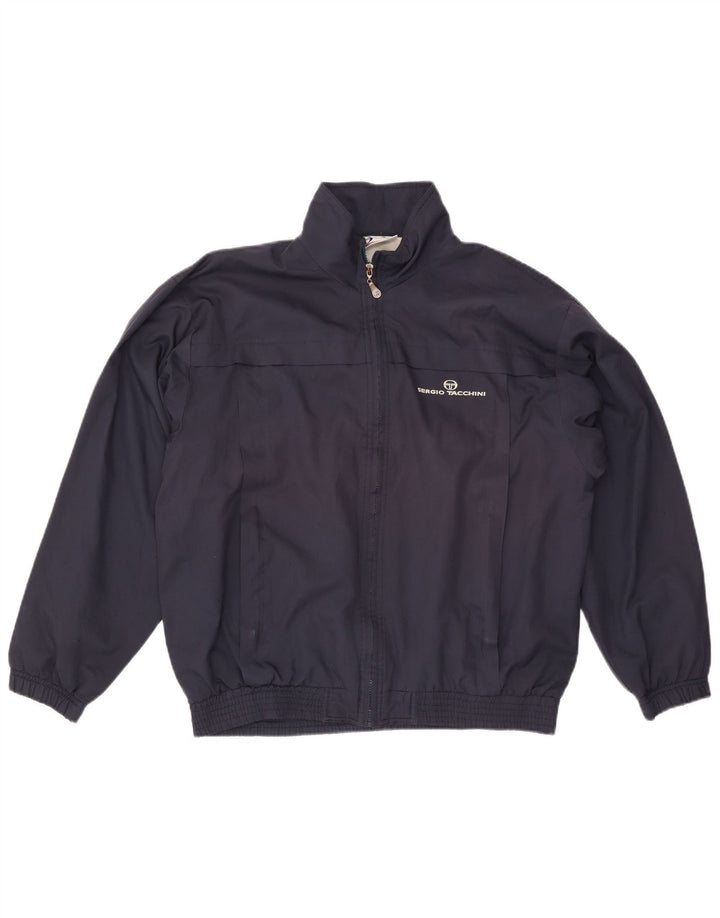 Sergio Tacchini Herren-Trainingsanzug, Oberteil, Jacke, Größe L, Marineblau