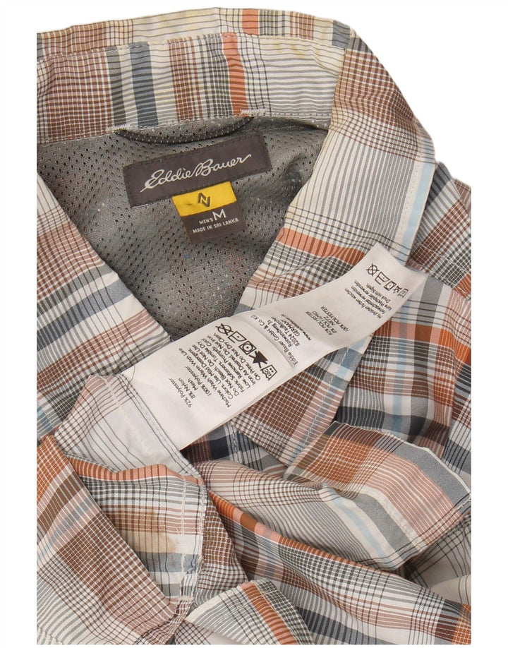 EDDIE BAUER Herren Kurzarmhemd Medium Mehrfarbig Karo Polyester