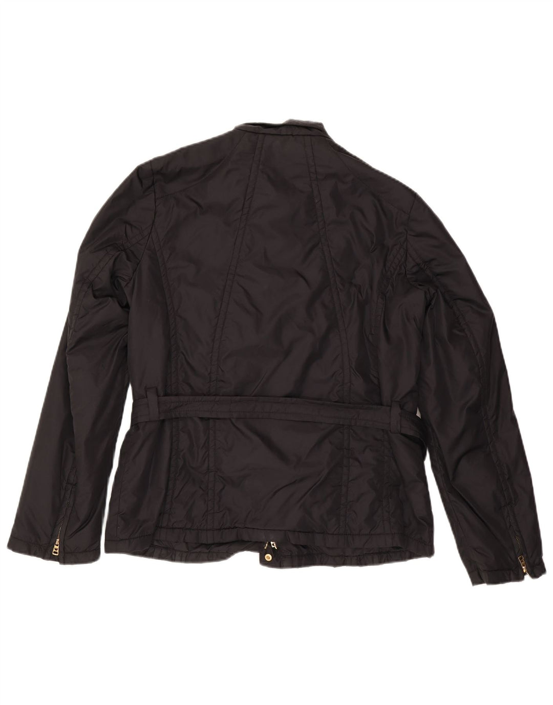 Max Mara Damen Weekend Utility Jacke UK 18 XL Schwarz Polyamid