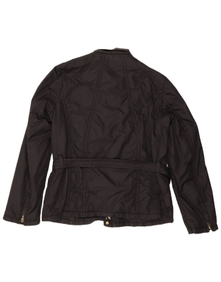 Max Mara Damen Weekend Utility Jacke UK 18 XL Schwarz Polyamid