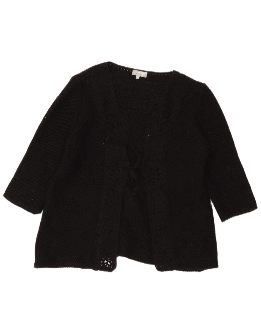 Marks & Spencer Damen Per Una Cardigan Pullover UK 16 Large Schwarz