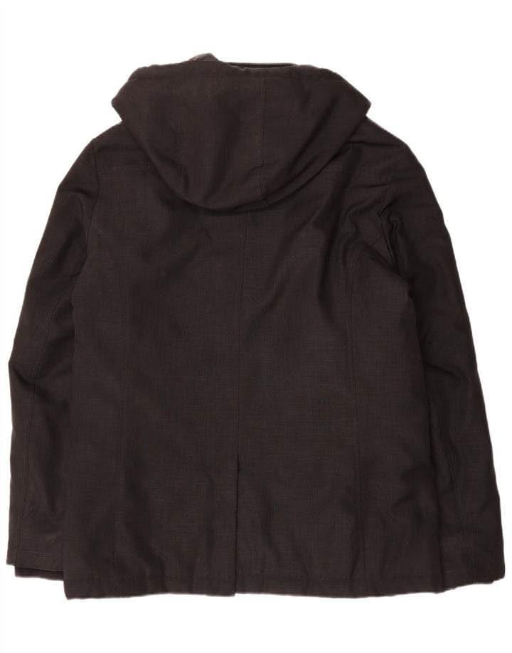Reiss Herren-Jacke mit Kapuze, gepolstert, UK 42, XL, Schwarz, Polyester