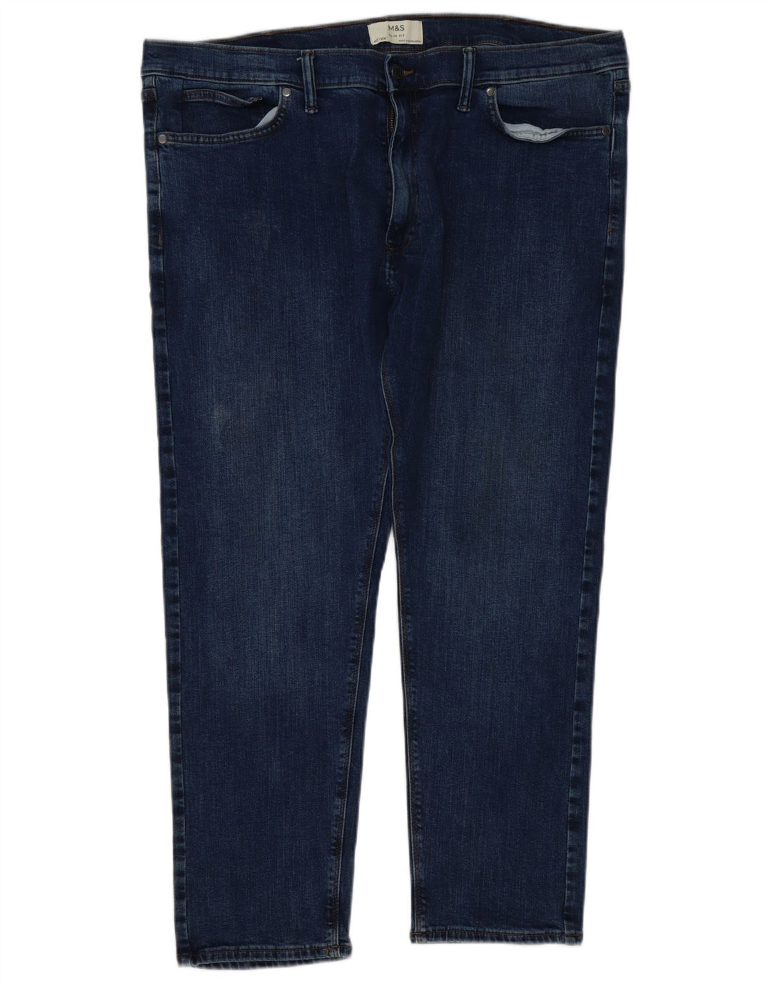 Marks & Spencer Herren Slim Jeans W40 L29 Blaue Baumwolle