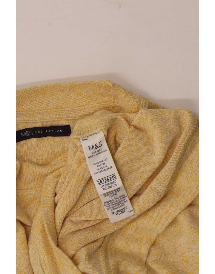 Marks & Spencer Damen-Blusenoberteil in Übergröße, Gr. 10, klein, gelb gefleckt