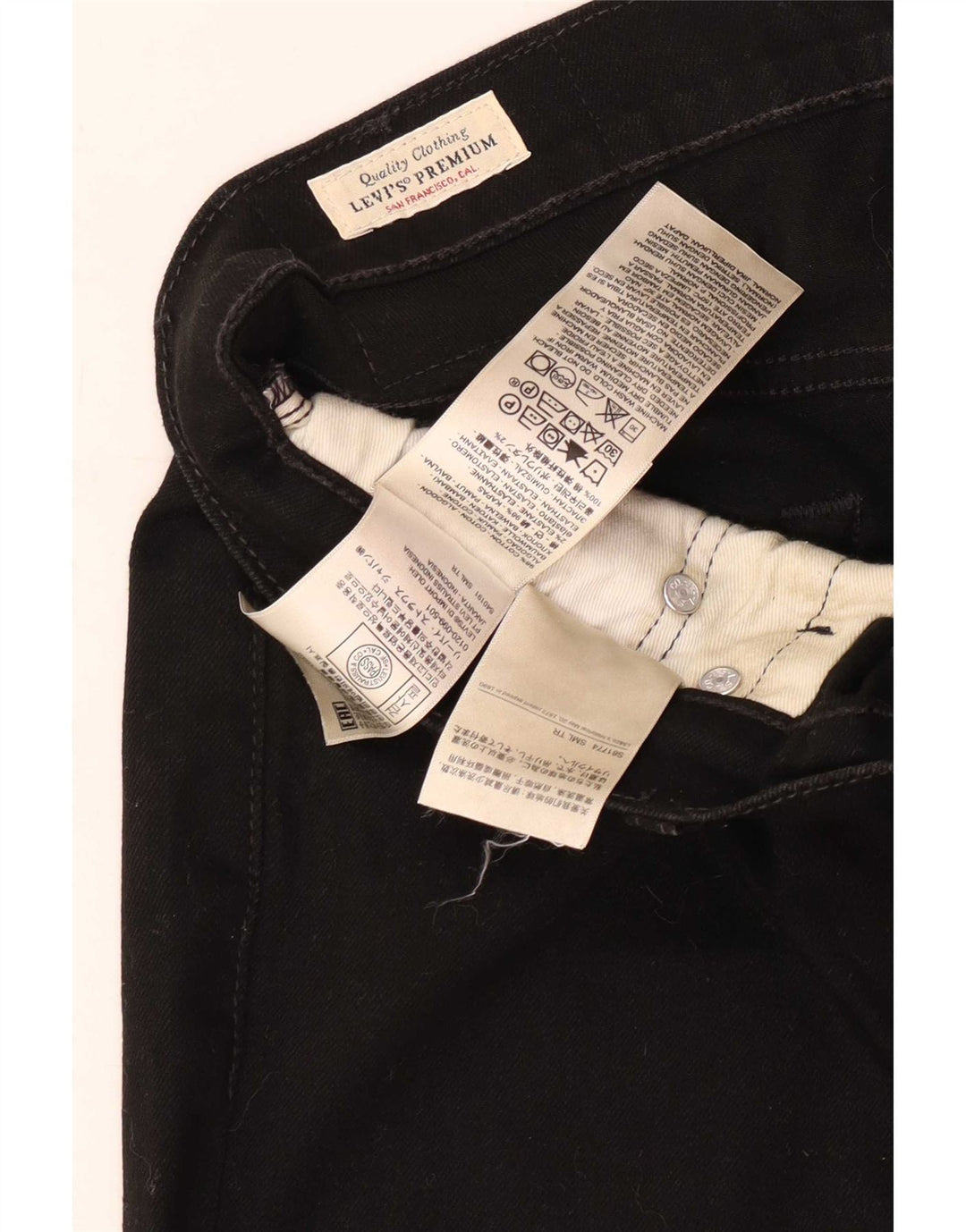 Levi's Herren 511 Slim Jeans W31 L34 Schwarze Baumwolle