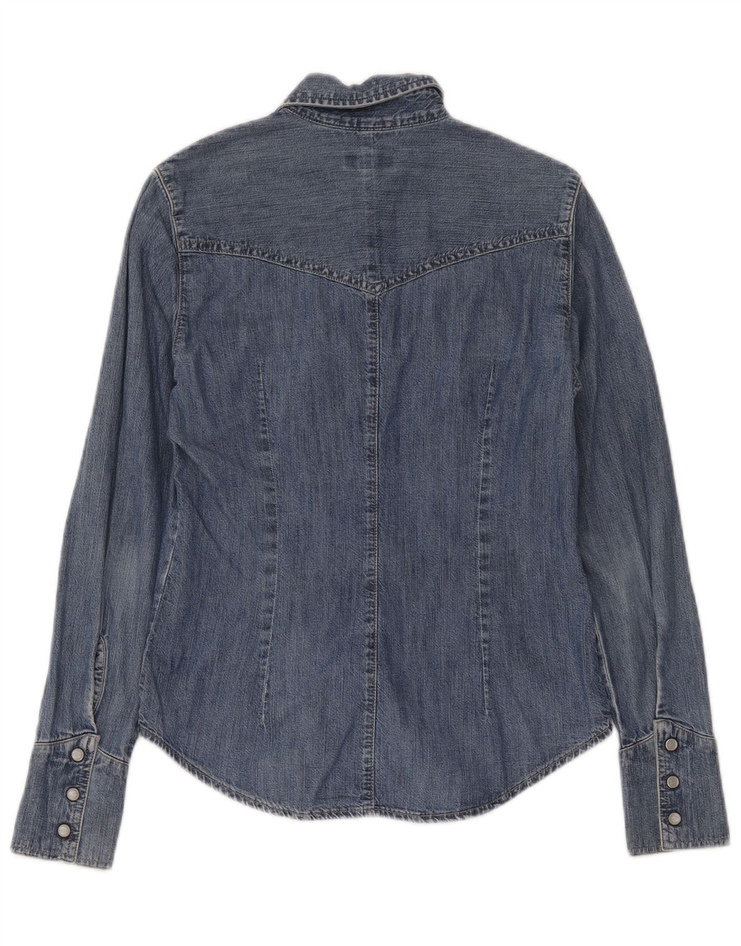 Carrera Damen Jeanshemd UK 12 Mittelblaue Baumwolle