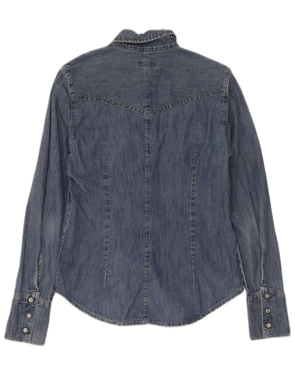 Carrera Damen Jeanshemd UK 12 Mittelblaue Baumwolle