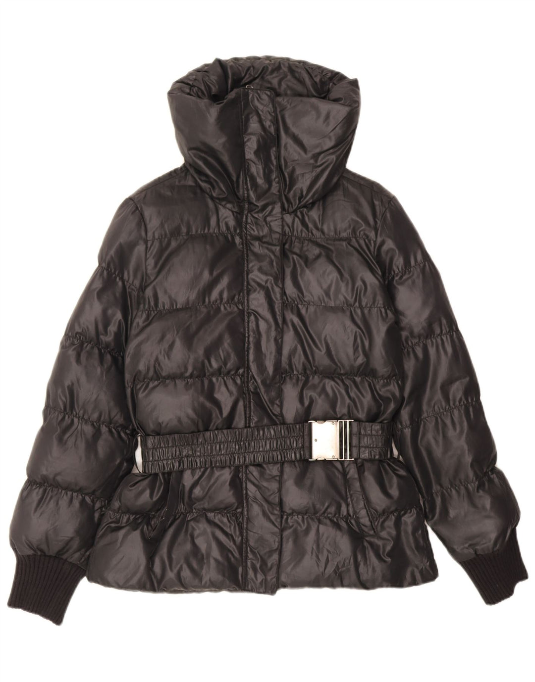 Sisley Damen Wattierte Jacke IT 44 Mittelschwarzes Polyester