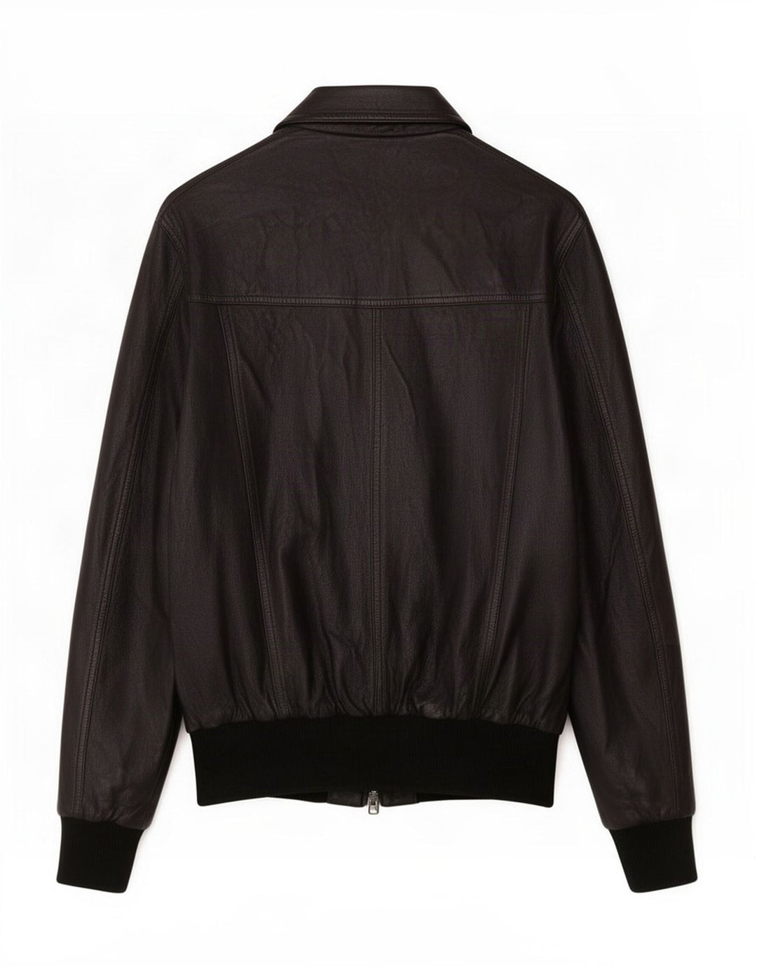 Vintage Damen Lederjacke IT 48 XL Schwarz