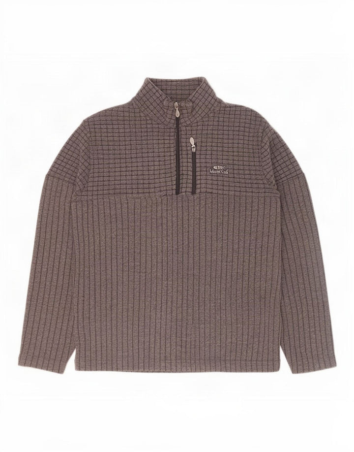 Weird Fish Herren-Fleecepullover mit Reißverschluss, XL, Grau, Polyester