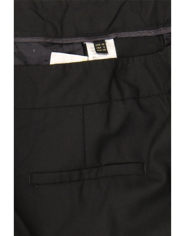 MASSIMO DUTTI Womens Straight Suit Trousers EU 38 Small W28 L34 Black Wool Vintage Massimo Dutti and Second-Hand Massimo Dutti from Messina Hembry 