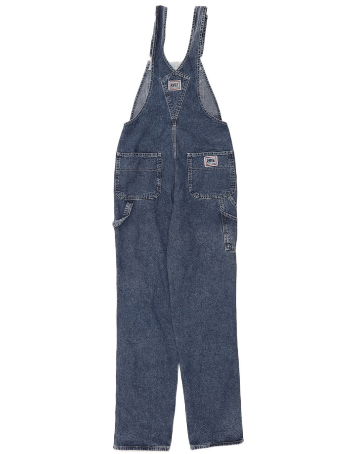 Rifle Herren-Cargo-Latzhose, Jeans, W28, L34, Blau, Baumwolle