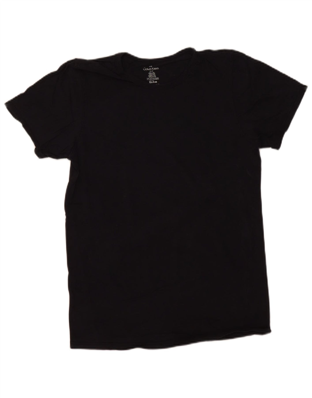 CALVIN KLEIN Herren Slim Fit T-Shirt Top Small Schwarz Baumwolle
