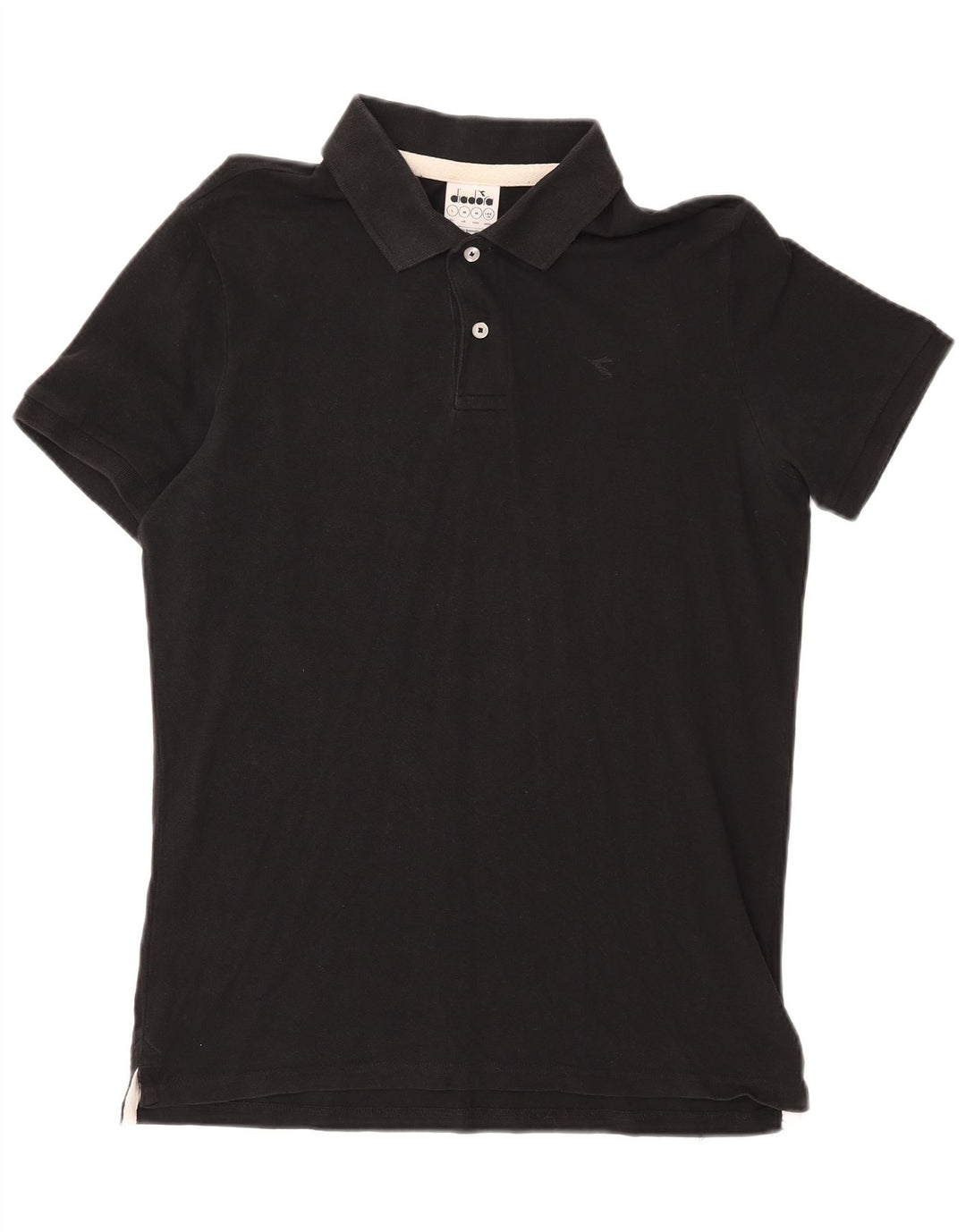 Diadora Herren-Poloshirt aus mittelschwarzer Baumwolle