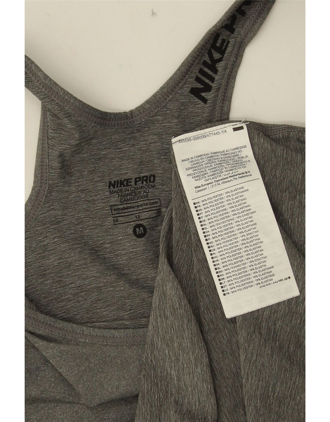 Nike Womens Graphic Vest Top UK 12 Mittelgraues Polyester