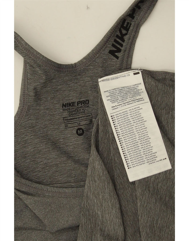 Nike Womens Graphic Vest Top UK 12 Mittelgraues Polyester