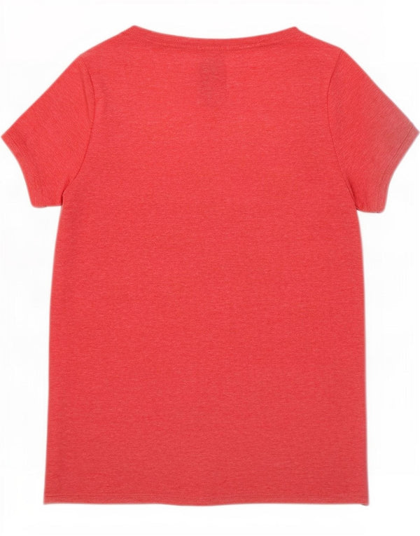 Tommy Hilfiger Damen T-Shirt Top UK 14 Large Red Meled Polyester