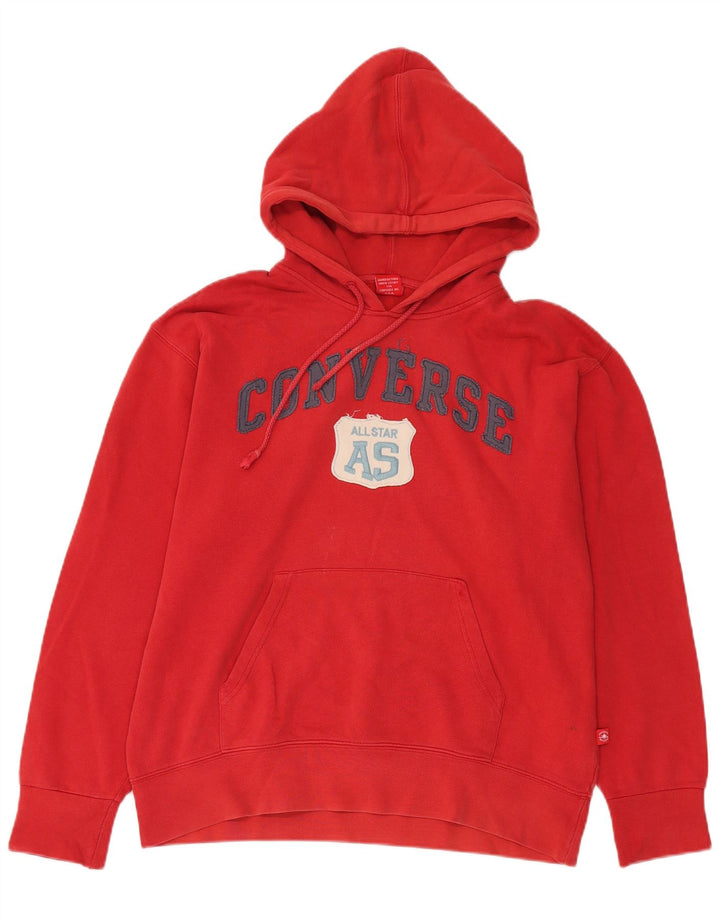 Converse Herren-Kapuzenpullover mit Grafik, groß, aus roter Baumwolle