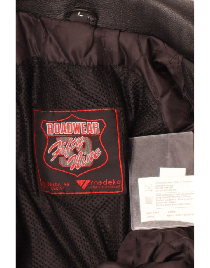 Modeka Damen Motorrad Bikerjacke UK 16 Large Schwarzes Leder