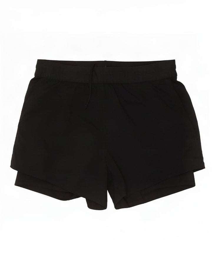 Nike Damen Dri Fit Sport Shorts UK 14 Mittelschwarzes Nylon