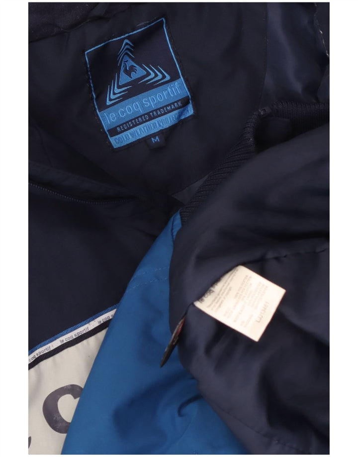 Le Coq Sportif Grafische Bomberjacke für Herren, UK 38, Mittelblau, Farbblock