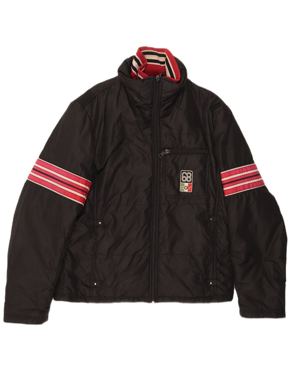 Gas Herren Wattierte Jacke UK 42 XL Schwarz Colourblock