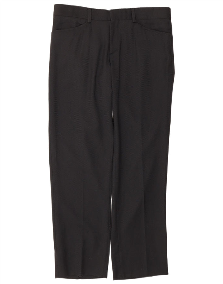 DOLCE & GABBANA Herren 2-teiliger Anzug IT 50 Large W36 L31 Schwarze Schurwolle