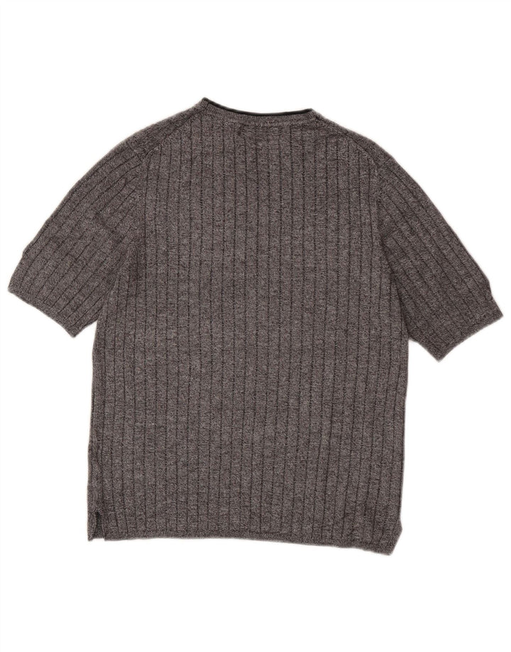 Marks & Spencer Damen-Pullover mit Rundhalsausschnitt, Gr. 10, Größe S, Grau