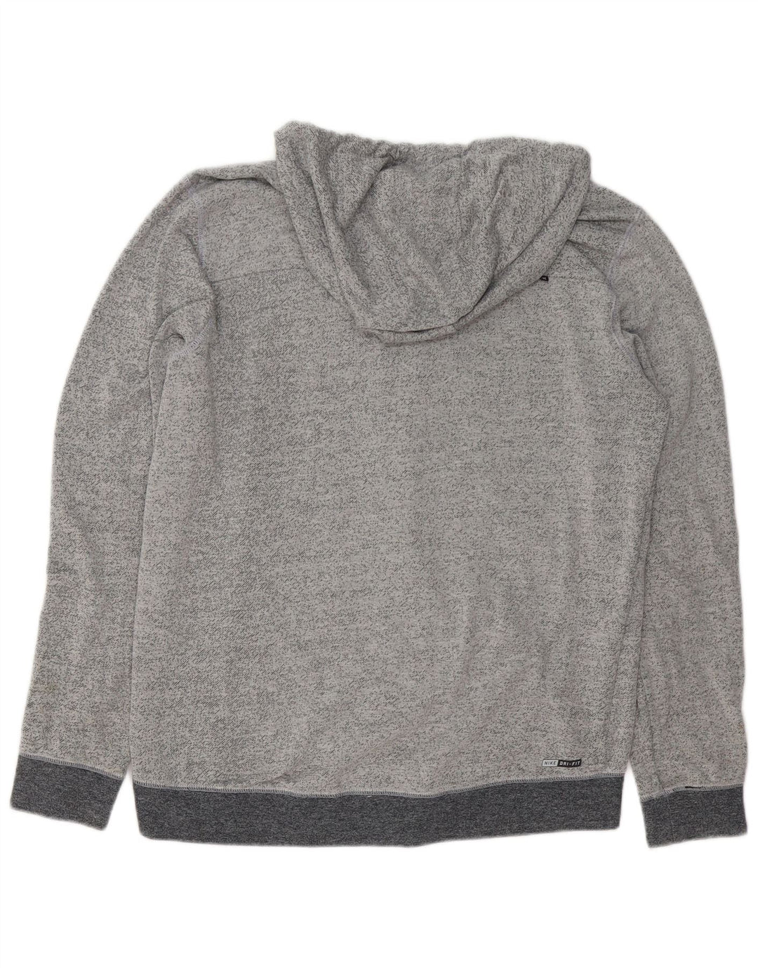 HURLEY Herren-Kapuzenpullover mit Reißverschluss, groß, graue Baumwolle