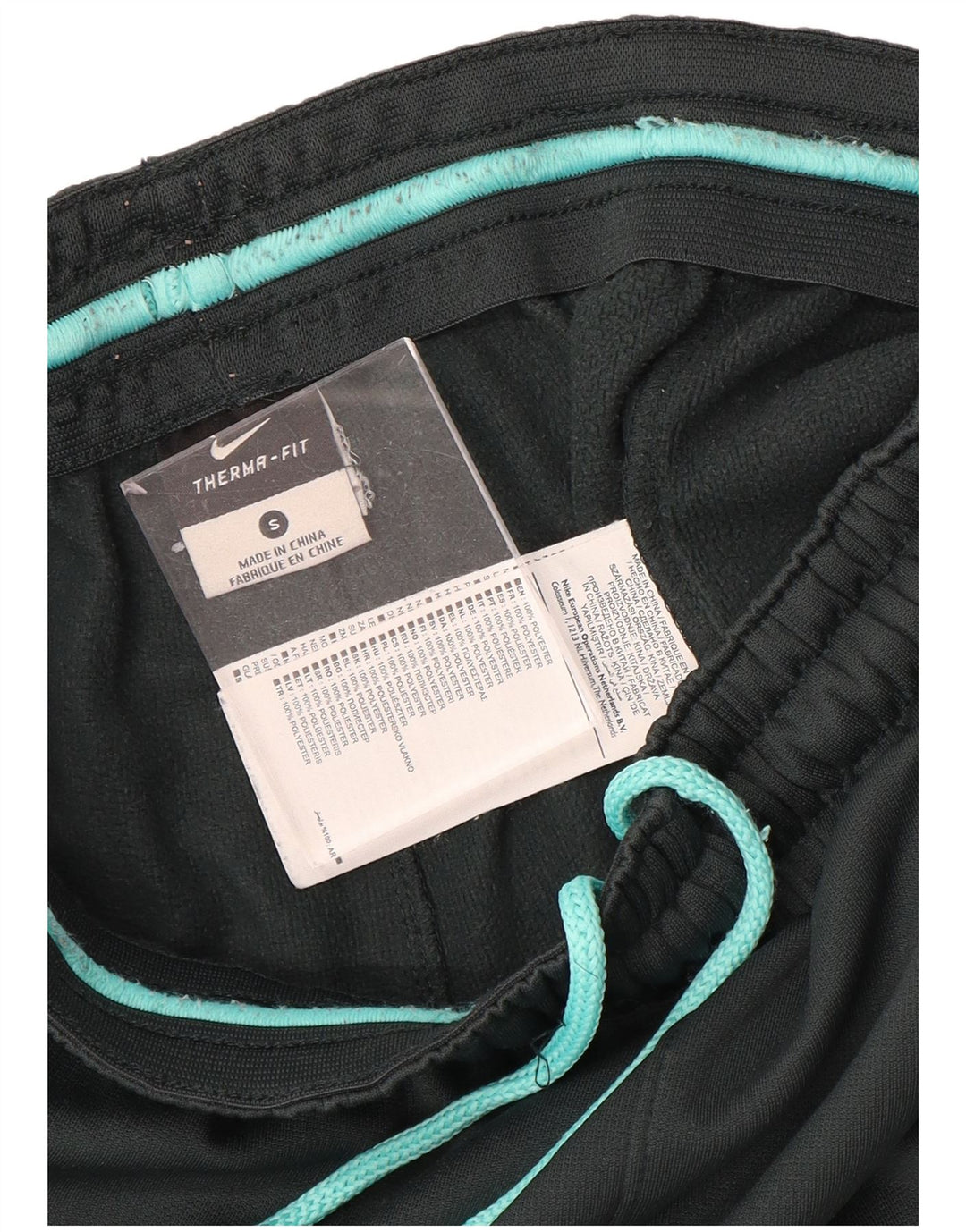 Nike Herren Therma-Fit Graphic Trainingshose, Größe S, Schwarz, Farbblock