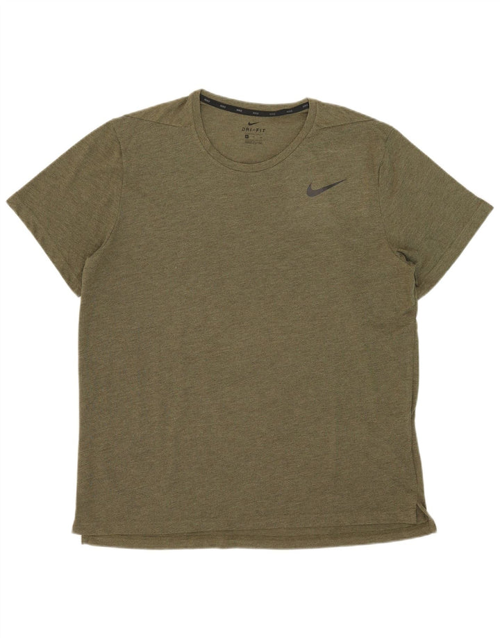 Nike Herren Dri Fit T-Shirt Top XL Grün Polyester