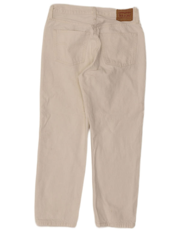 Levi's Damen Tapered Jeans W28 L26 Weiße Baumwolle