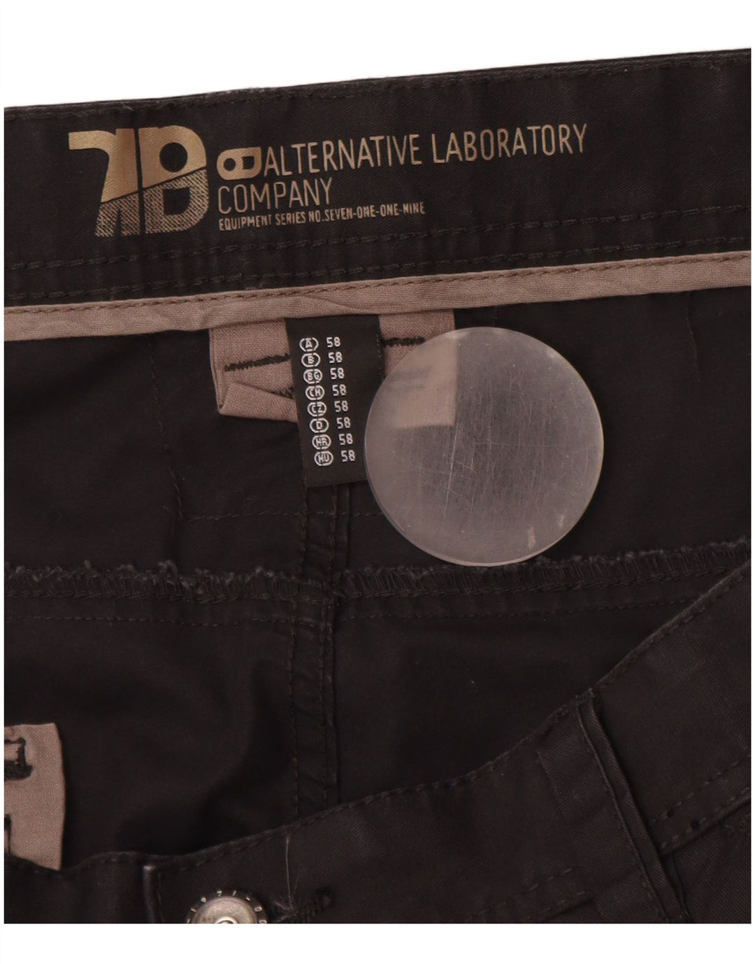 ANGELO LITRICO Herren Cargo Bermuda Shorts EU 58 4XL W42 Schwarze Baumwolle