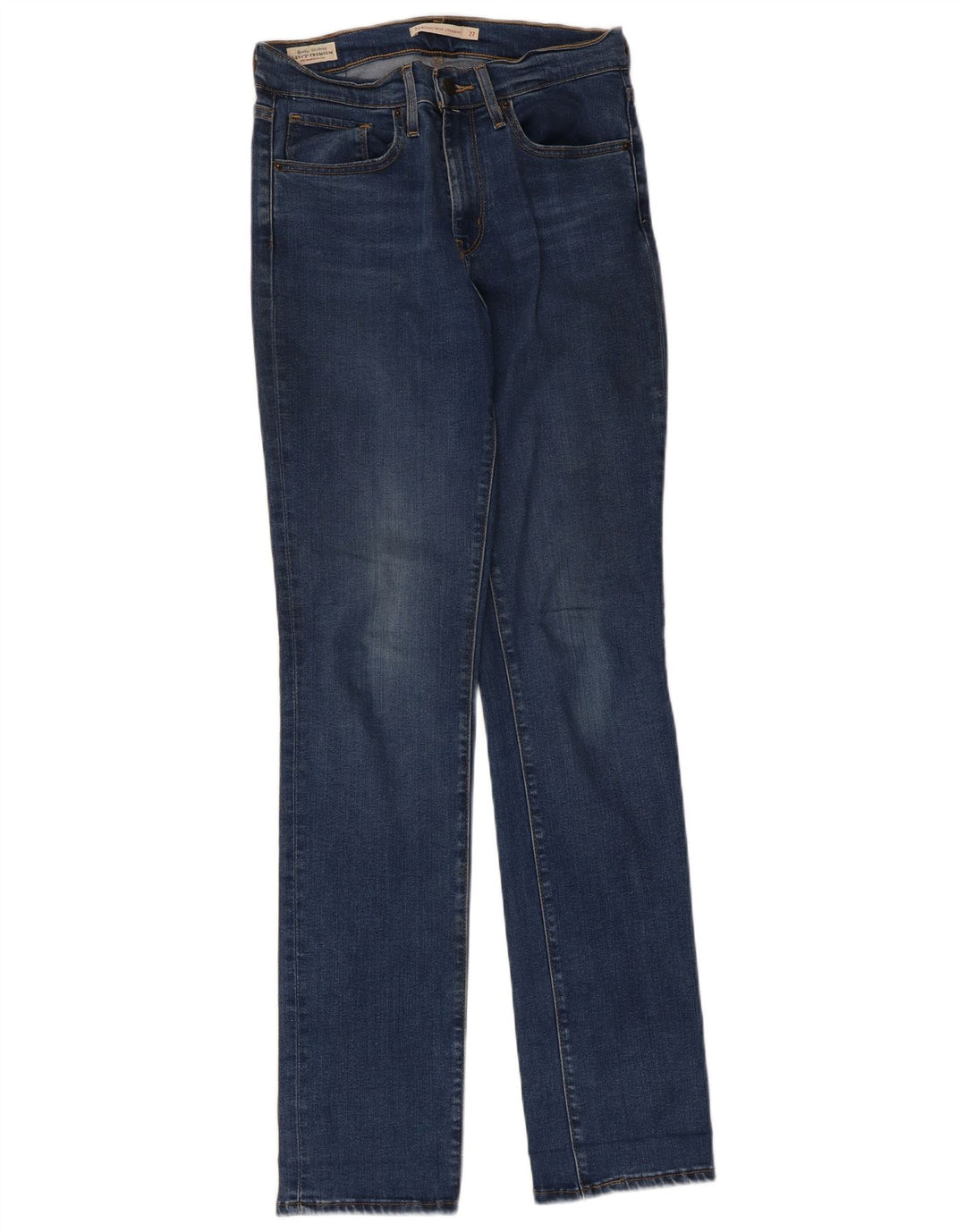 LEVI'S Damen 724 High Rise Straight Jeans W27 L32 Blau Lyocell
