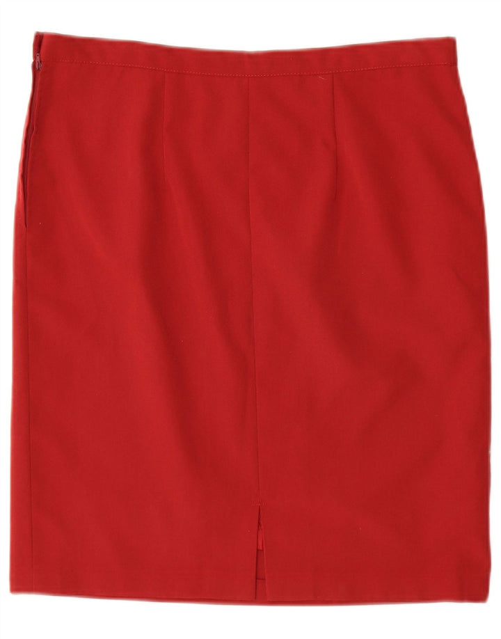 Vintage Damen 5-Knopf-2-teiliges Rock-Set UK 12 Medium W30 Rot