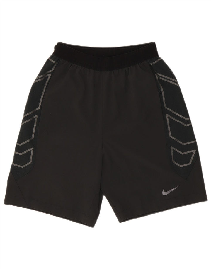 Nike Herren-Sportshorts mit Grafik, Größe S, Schwarz, Farbblock-Polyester