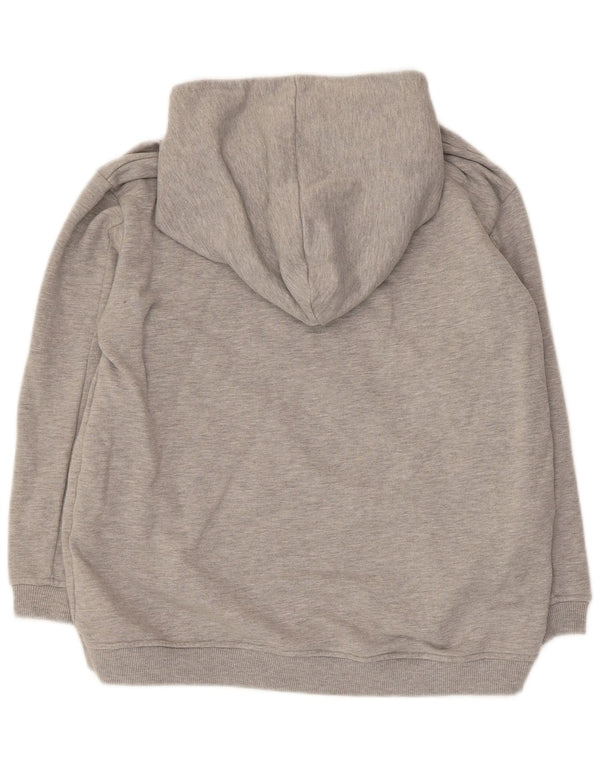 Chiara Ferragni Womens Oversized Hoodie Jumper UK 6 XS Grey Flecked Cotton