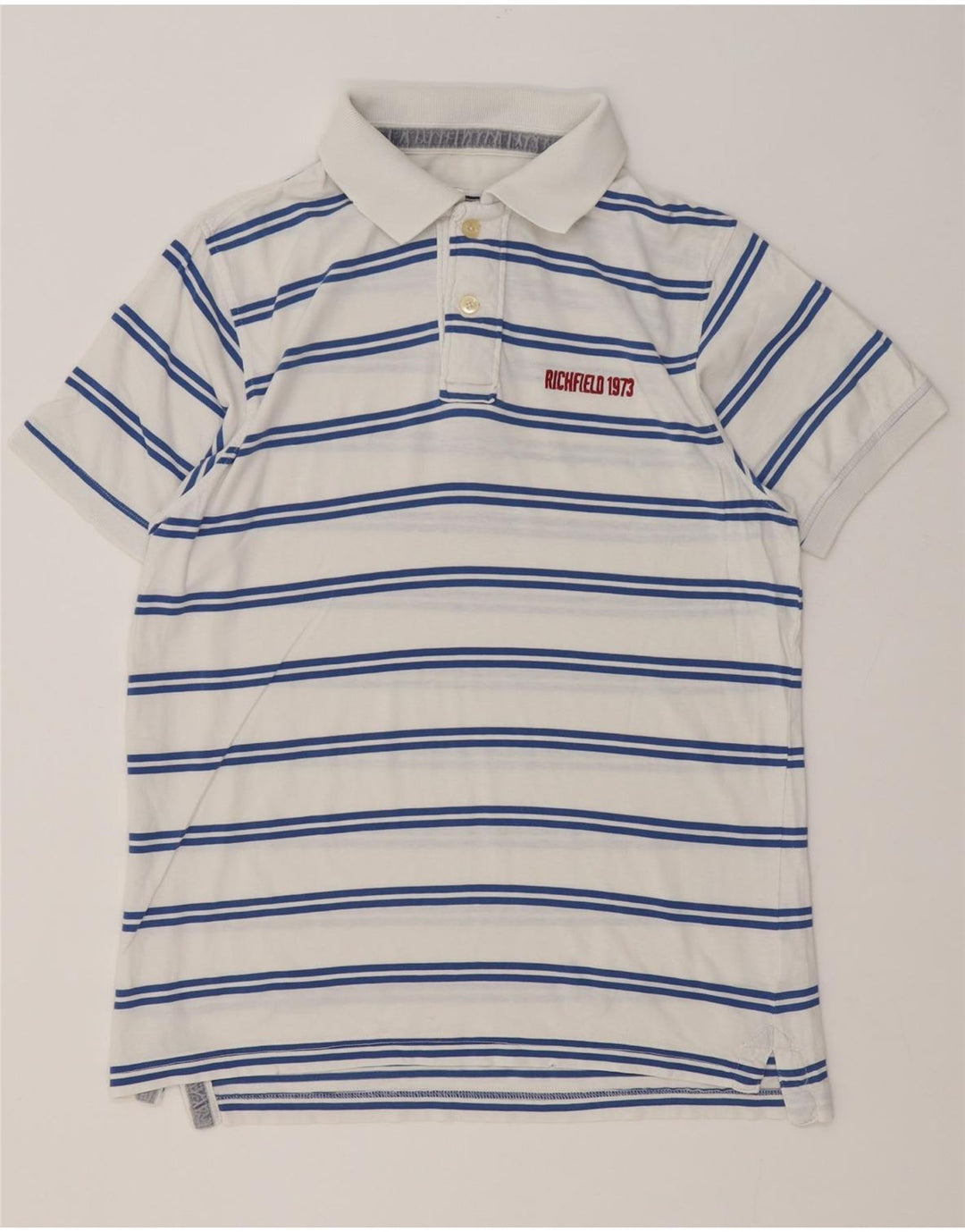 Richfield Herren-Poloshirt XL, weiß gestreift, Baumwolle