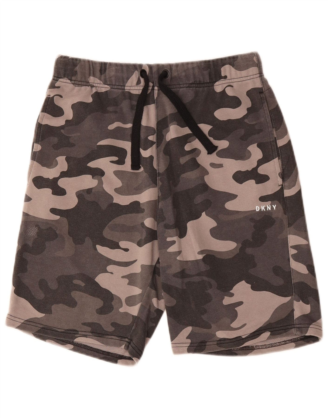 DKNY Herren-Sportshorts, Größe S, Grau, Tarnung