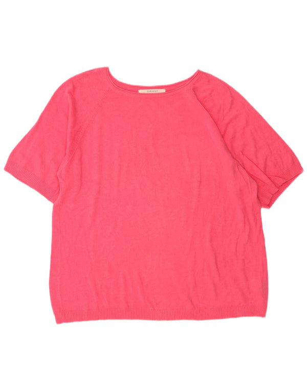 Zara Damen-Pullover, übergroß, U-Boot-Ausschnitt, Gr. 14, Mittelrosa