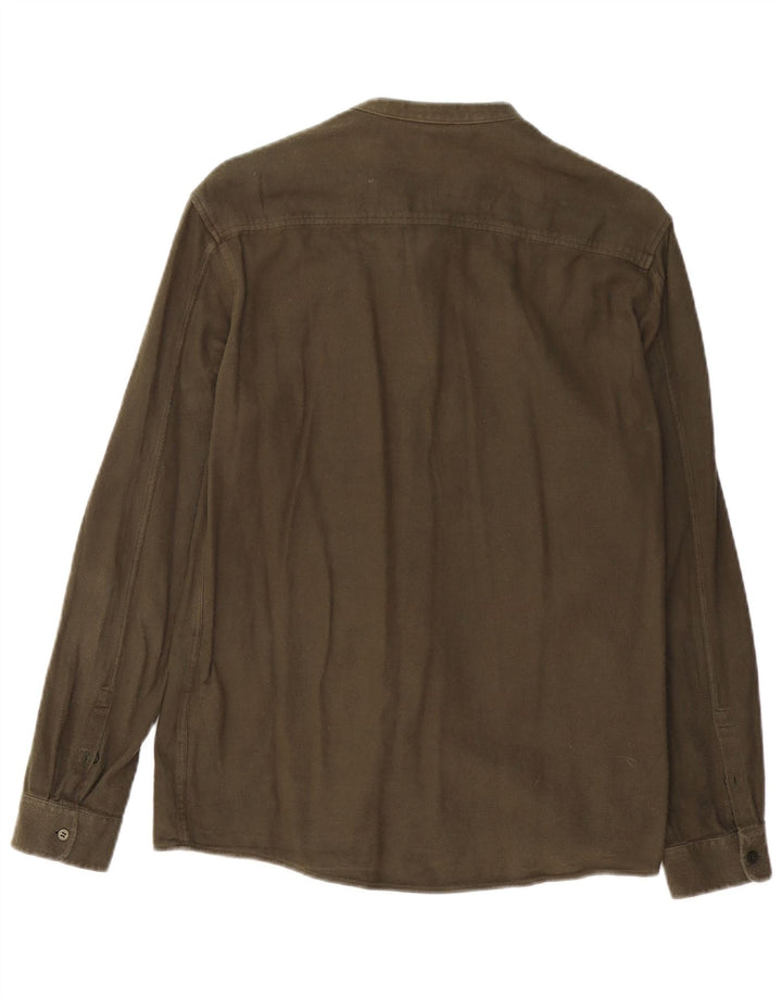 Cos Herrenhemd Small Khaki Baumwolle