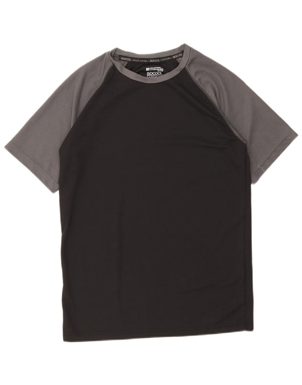 Mountain Warehouse Herren-T-Shirt-Oberteil, Mittelschwarz, Farbblock