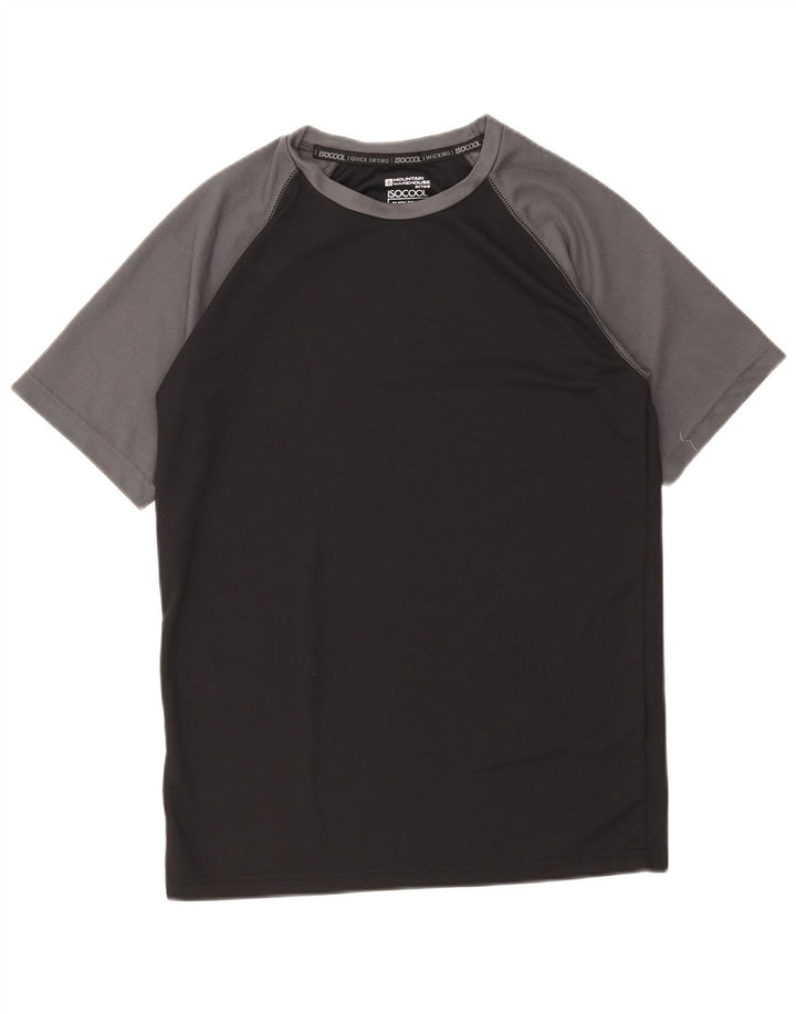Mountain Warehouse Herren-T-Shirt-Oberteil, Mittelschwarz, Farbblock
