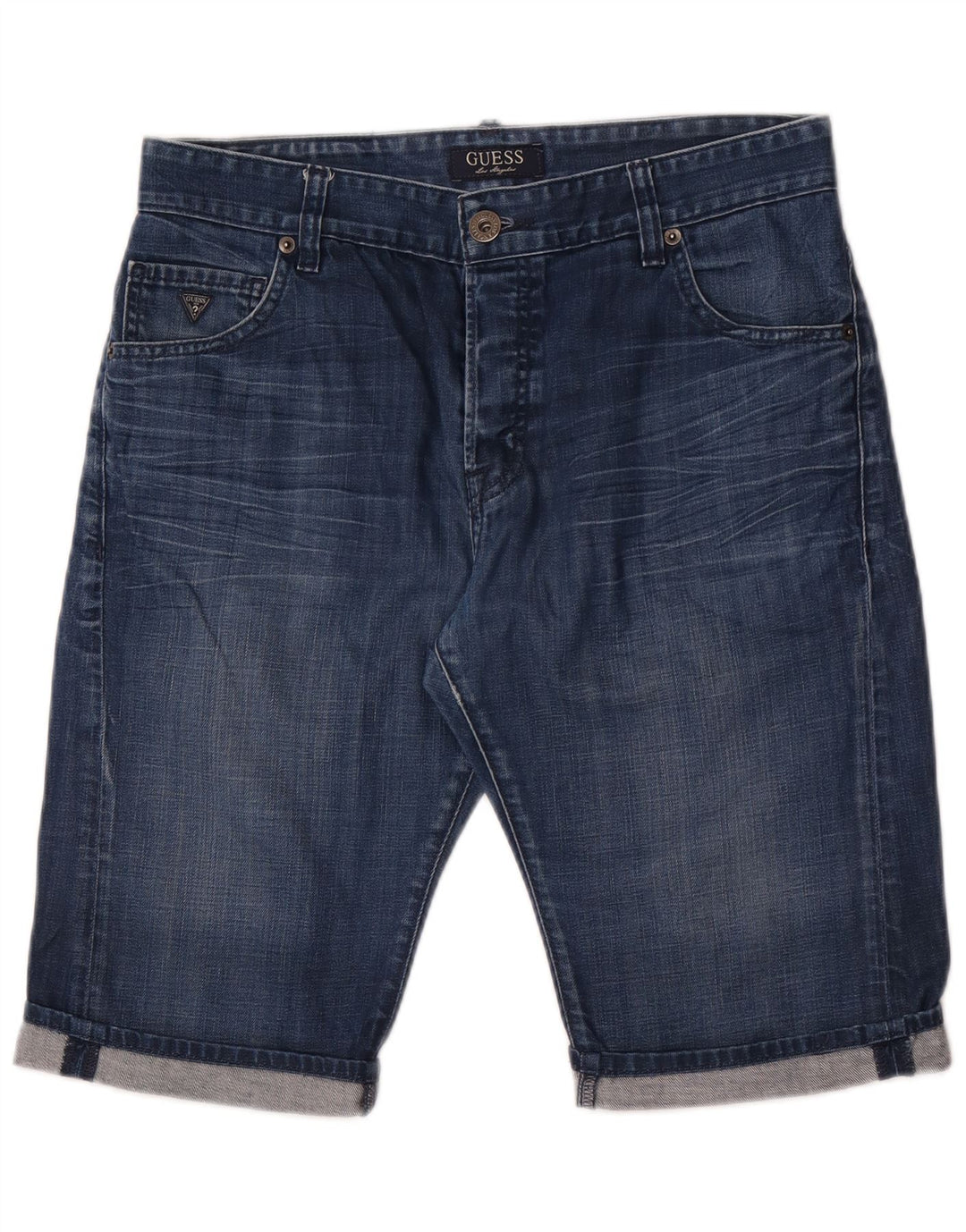 Guess Herren Jeansshorts W31 mittelblaue Baumwolle