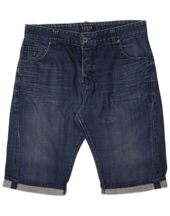 Guess Herren Jeansshorts W31 mittelblaue Baumwolle