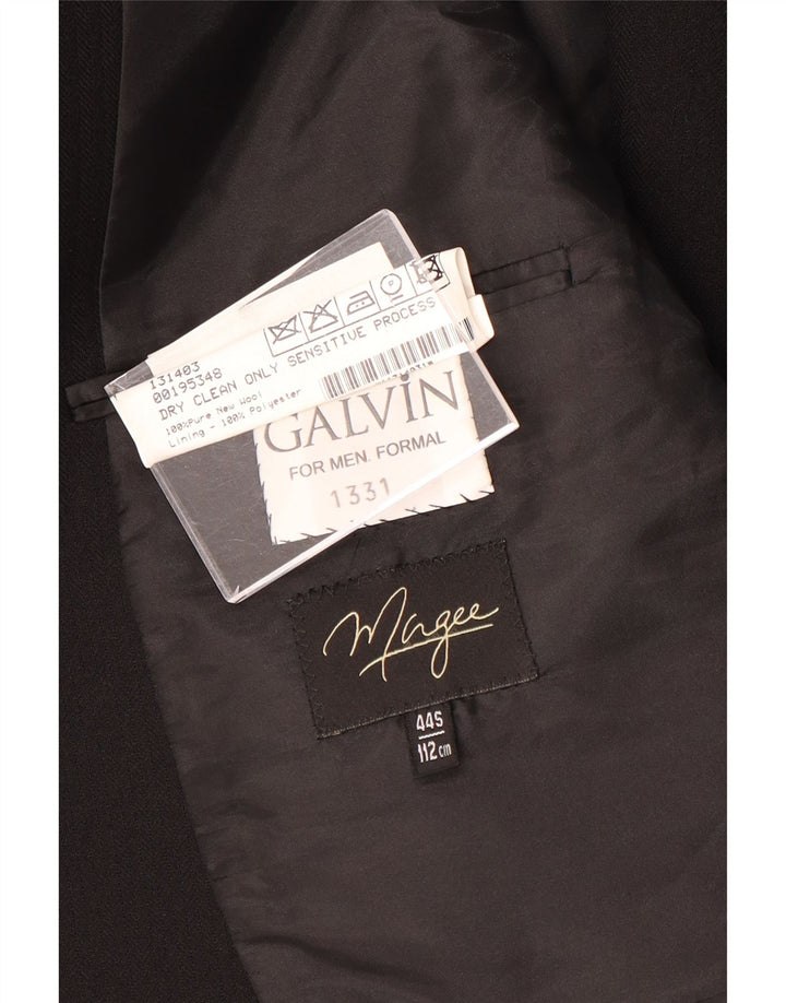Magee Herren Frack-Blazer-Jacke, UK 44, XL, schwarze Wolle